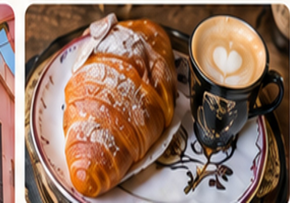 Croissant et café